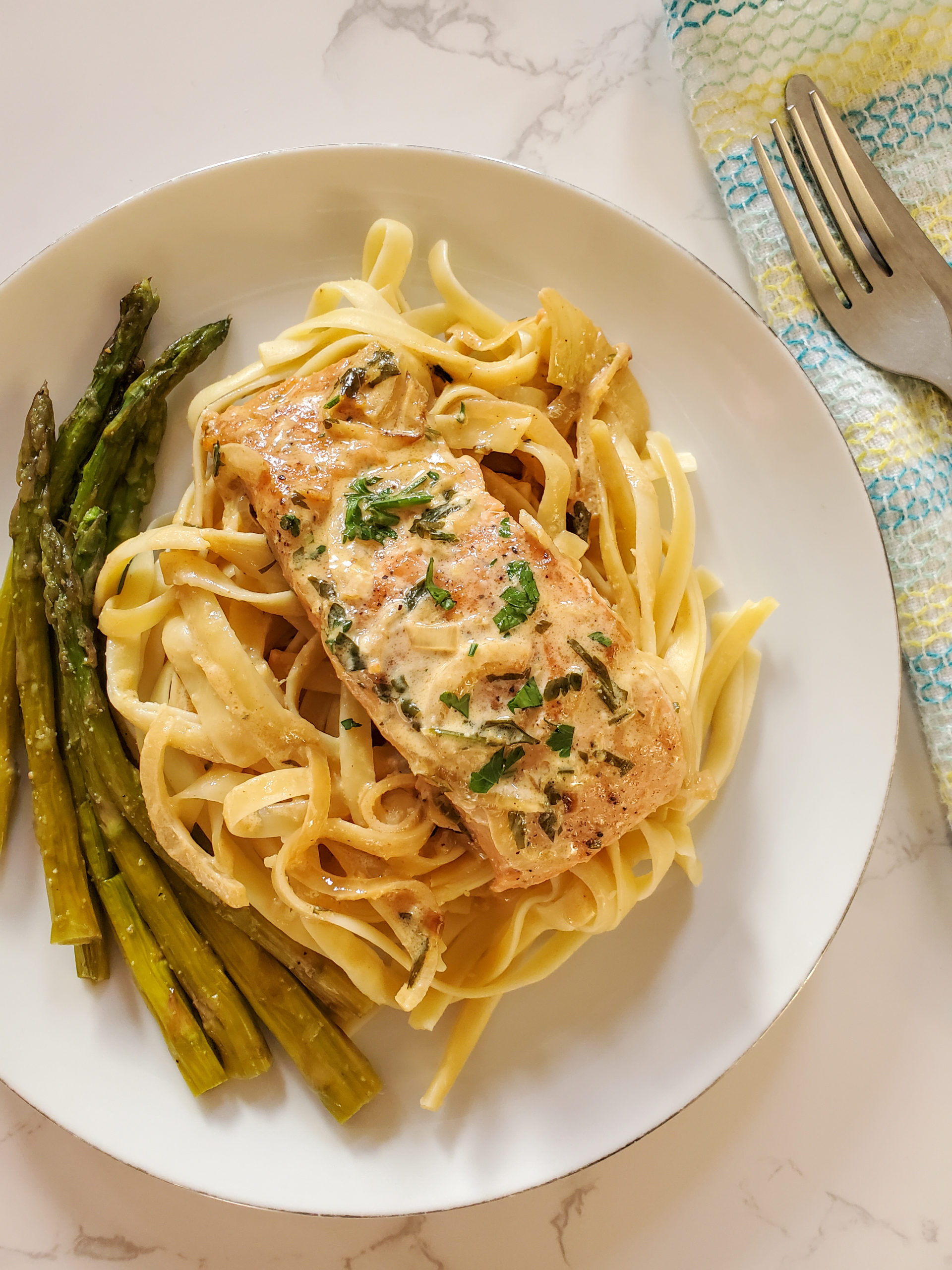 Salmon in Lemon Cream Sauce - Salt and Wild Honey